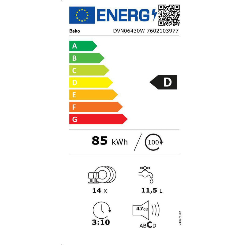 Beko DVN06430W - Vaatwasser - Wit