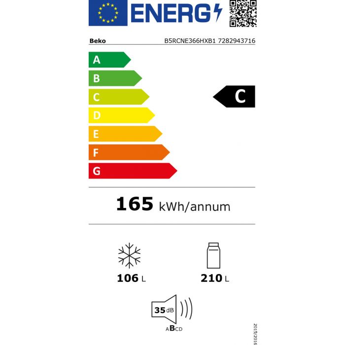 Beko B5RCNE366HXB1 - Koel-vriescombinatie - Harvestfresh - Inox