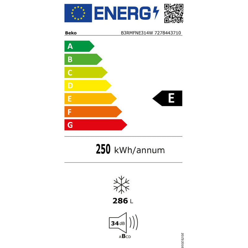 Beko B3RMFNE314W - Vriezer - Wit