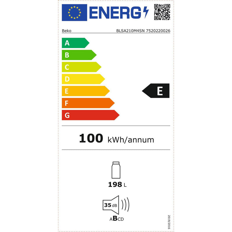 Beko BLSA210M4SN - Inbouw - Koelkast - 122 cm