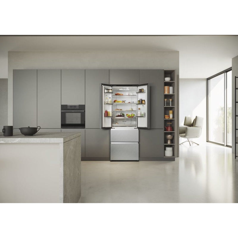 Haier HFR5719ENMG - Koel-vriescombinatie - inox