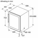 Siemens KU21WAHG0 - iQ500 - Inbouw wijnklimaatkast - 81.8 x 59.8 cm