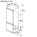 Bosch KIV875SE0 - Serie 2 - Inbouw koel-vriescombinatie - 177.2 x 54.1 cm