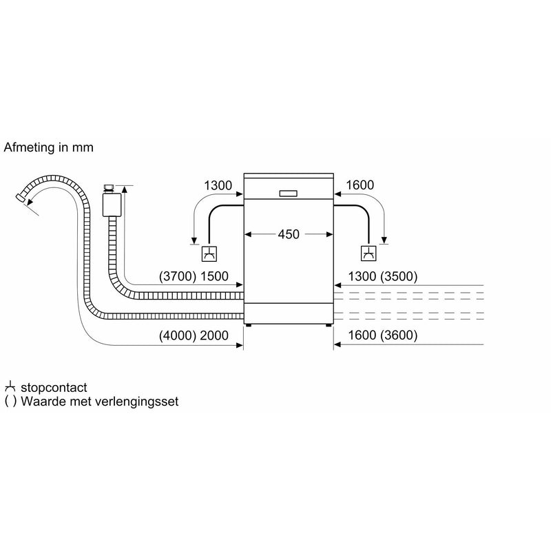 Siemens SR61HX16KE - iQ100 - Volledig integreerbare vaatwasser - 45 cm