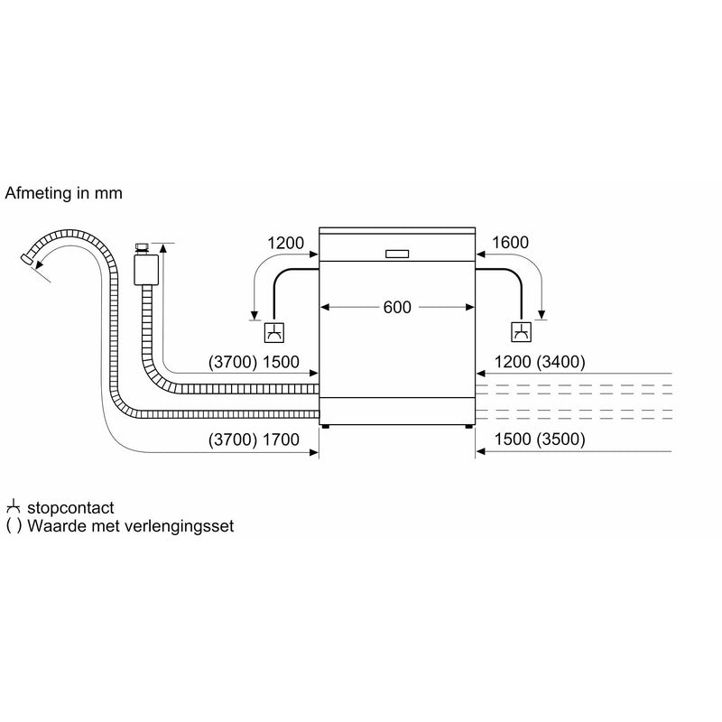 Siemens SN25ZI08CE - iQ500 - Vrijstaande vaatwasser - 60 cm - Geborsteld staal AntiFingerprint