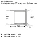 Bosch BFL623MB4 - Serie 2 - Inbouwmagnetron - Zwart