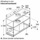 Siemens LJ97BAM60 - iQ500 - Geïntegreerde design dampkap - 90 cm - zwart glas - Zwart