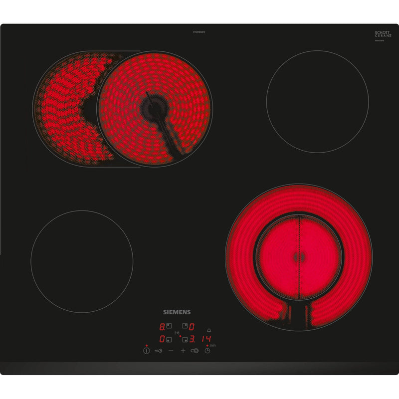 Siemens ET631BNB1E - iQ300 - Elektrische kookplaat - 60 cm - Zwart - Opbouw zonder kader