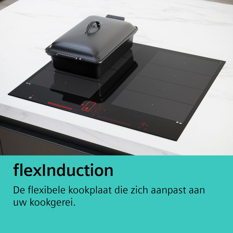 Siemens EX851HEC1E - iQ700 - Inductiekookplaat - 80 cm - Zwart - Opbouw zonder kader