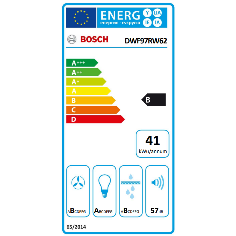 Bosch AccentLine - DWF97RW62 - Serie 8 - Wanddampkap - 90 cm - Showroom model