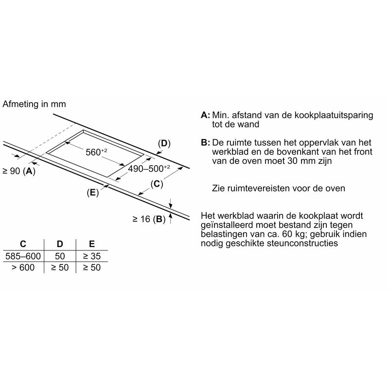 Bosch PVS731HC1E - Serie 6 - Inductiekookplaat - 70 cm - Opbouw zonder kader