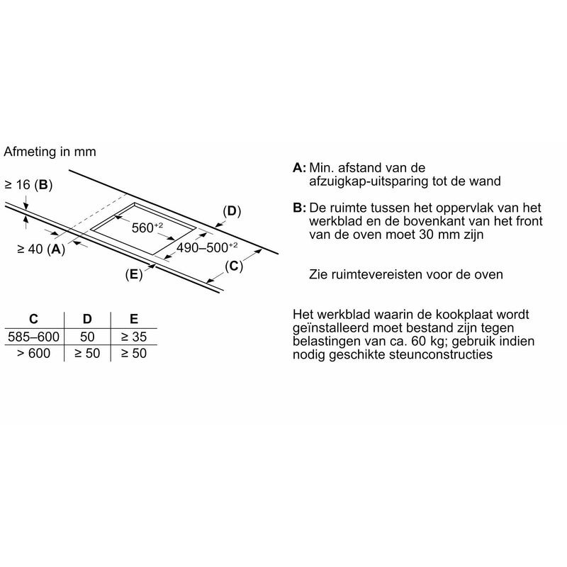 Siemens EH631HFB1E - iQ300 - Inductiekookplaat - 60 cm - Zwart - Opbouw zonder kader