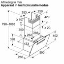Bosch DWK67FN60 - Serie 4 - Wanddampkap - 60 cm - zwart glas - Zwart