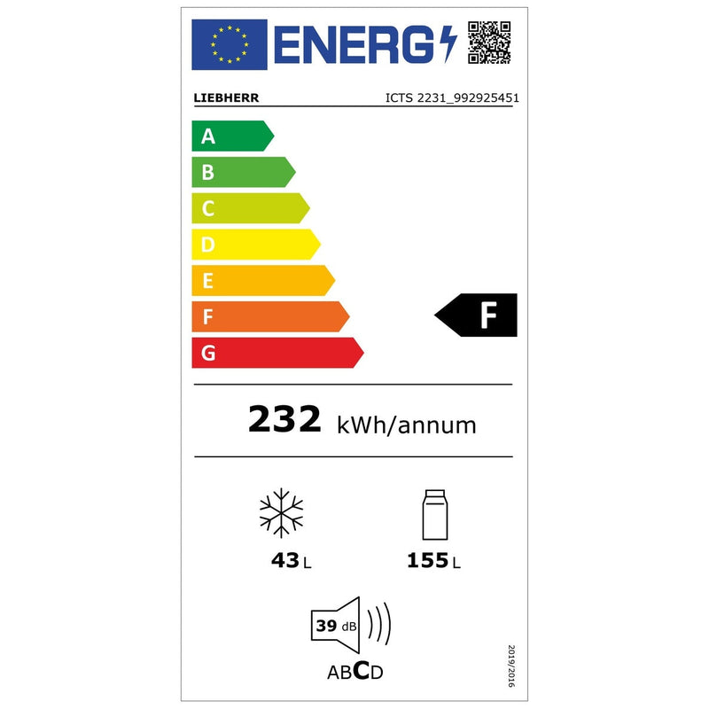 Liebherr ICTS 2231-21 - Inbouw - Koel-vriescombinatie - 122cm