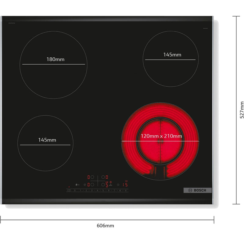 Bosch PKF675FP2E - Serie 6 - Elektrische kookplaat - 60 cm - Opbouw met kader