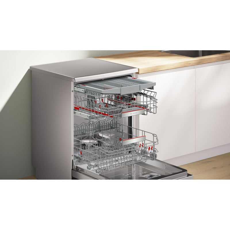 Bosch SMS8TCI04E - Serie 8 - Vrijstaande vaatwasser - 60 cm - Geborsteld staal - Energielabel A - Home Connect