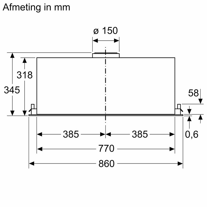 Siemens LB88NPC60 - iQ700 - Afvoergroep - 86 cm - Zwart