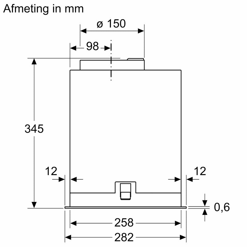 Siemens LB56NAC50 - iQ500 - Afvoergroep - 52 cm - Inox