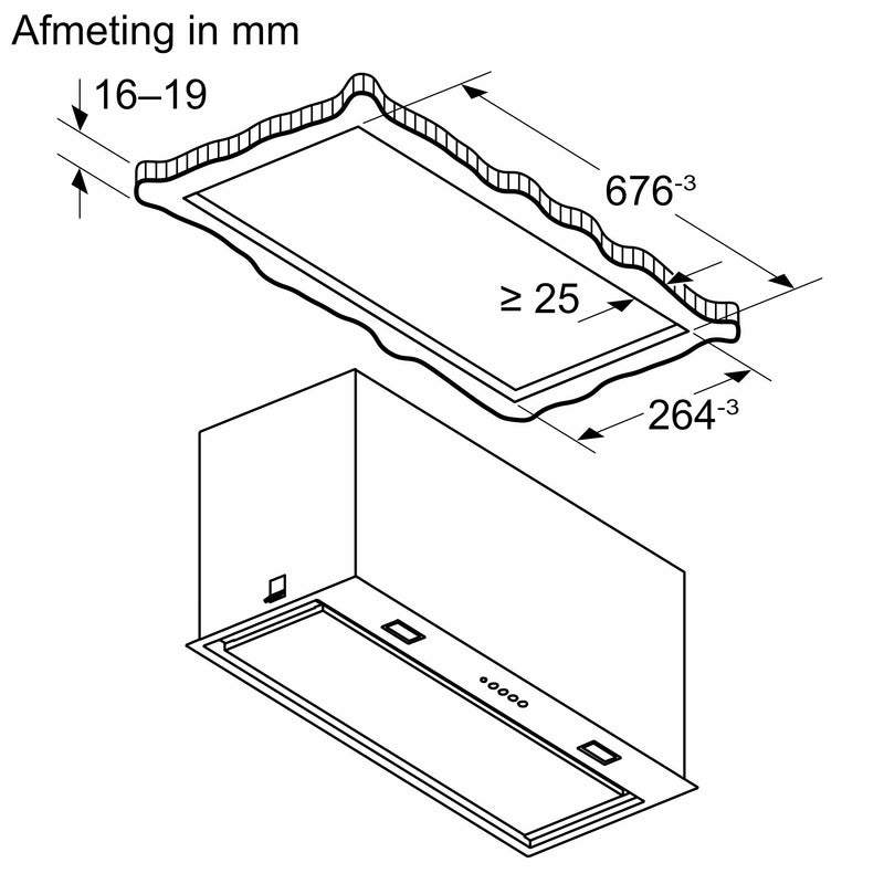 Siemens LB77NAC50 - iQ500 - Afvoergroep - 70 cm - Inox