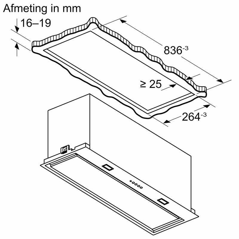 Siemens LB88NPC60 - iQ700 - Afvoergroep - 86 cm - Zwart