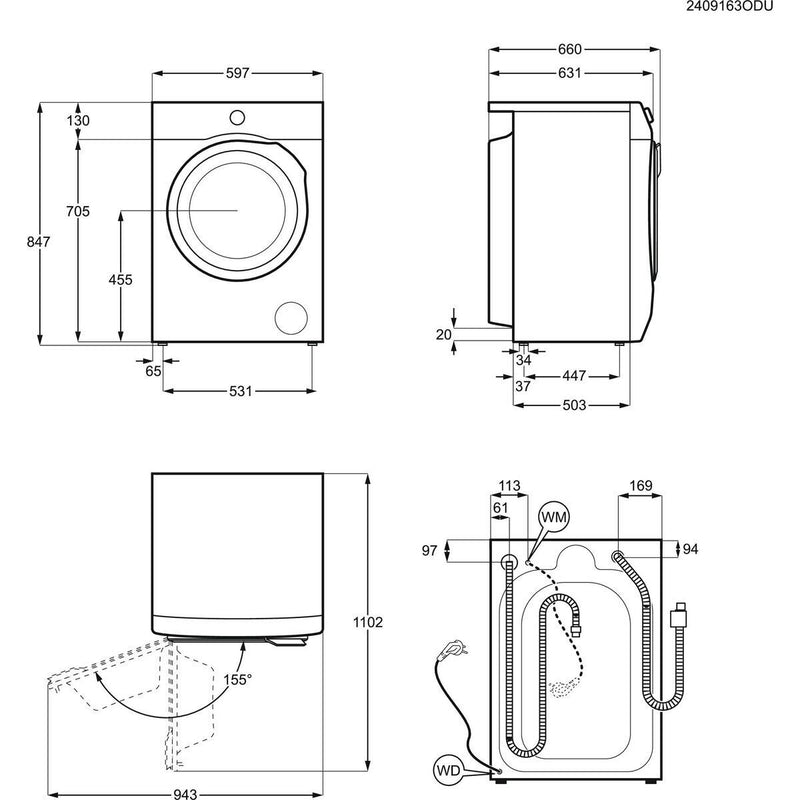 AEG LR76HC044 - 7000 serie - ProSteam®  Wasmachine - 10 kg