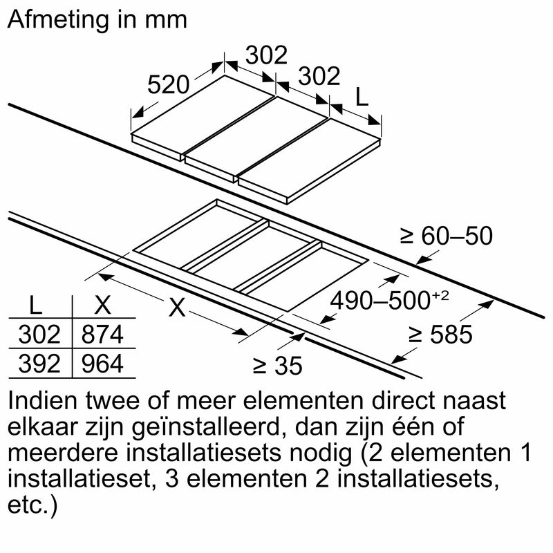 Siemens EH375FBB1E - iQ100 - Domino Inductiekookplaat - 30 cm - Zwart - Opbouw met kader