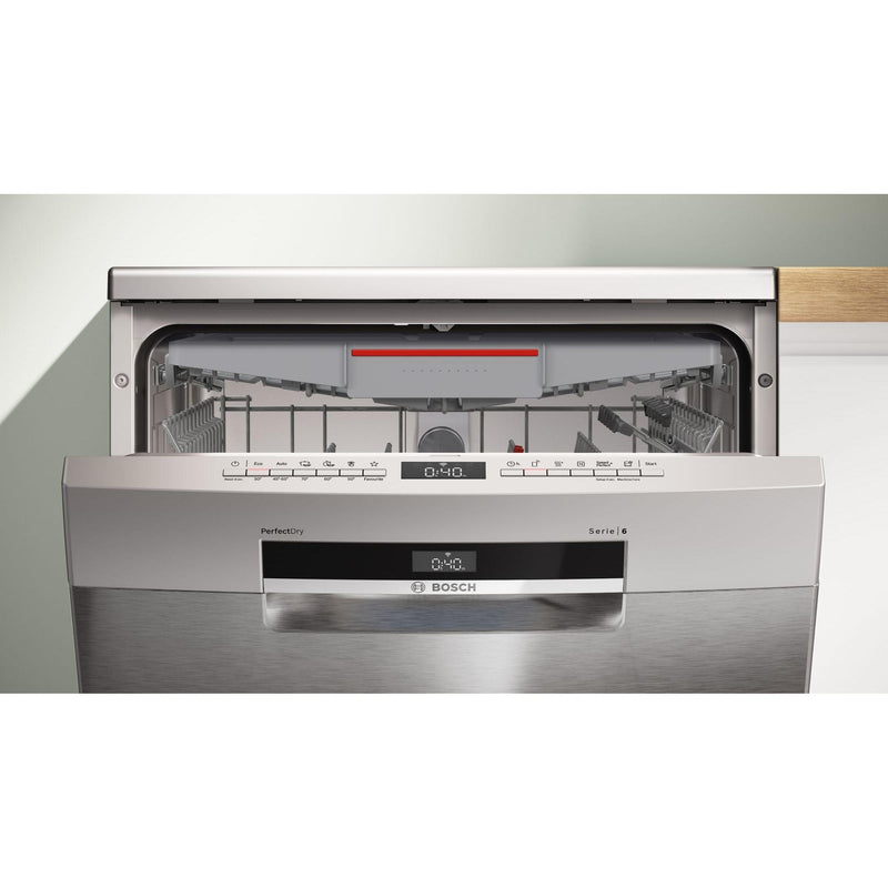 Bosch SMS6ZCI11F - Serie 6 - Vrijstaande vaatwasser - 60 cm - Geborsteld staal AntiFingerprint