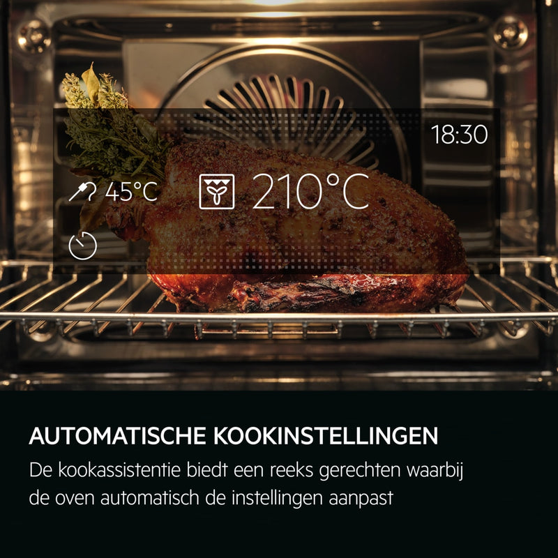 AEG TP9SK821T - 9000 serie - ProAssist met SteamPro - Combi  stoomoven - 45 cm - Mat zwart