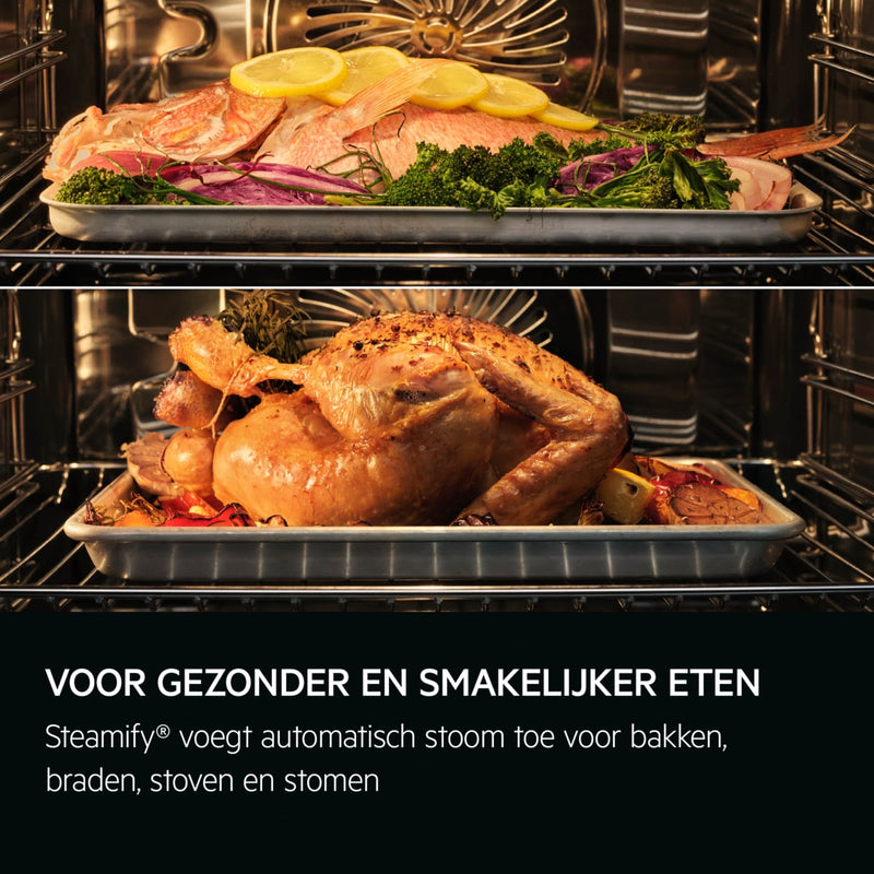 AEG TP9SK821T - 9000 serie - ProAssist met SteamPro - Combi  stoomoven - 45 cm - Mat zwart