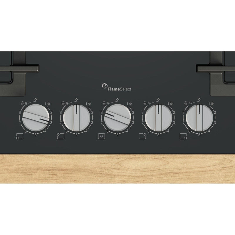 Bosch PPQ7A6I40 - Serie 6 - Gaskookplaat - 75 cm - Hardglas - Zwart