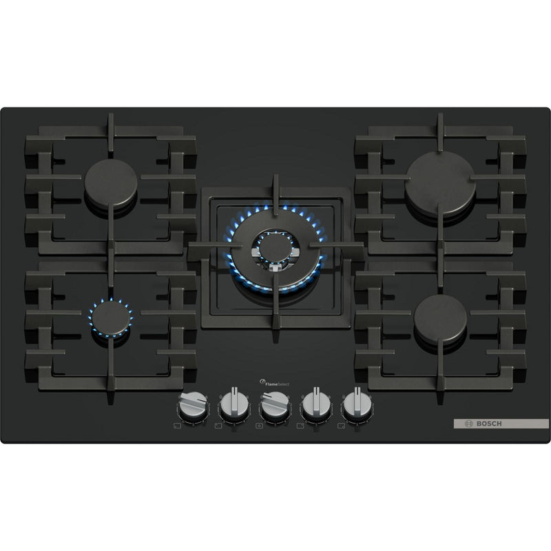 Bosch PPQ7A6I40 - Serie 6 - Gaskookplaat - 75 cm - Hardglas - Zwart