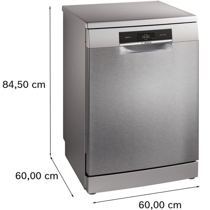 Bosch SMS8TCI04E - Serie 8 - Vrijstaande vaatwasser - 60 cm - Geborsteld staal - Energielabel A - Home Connect