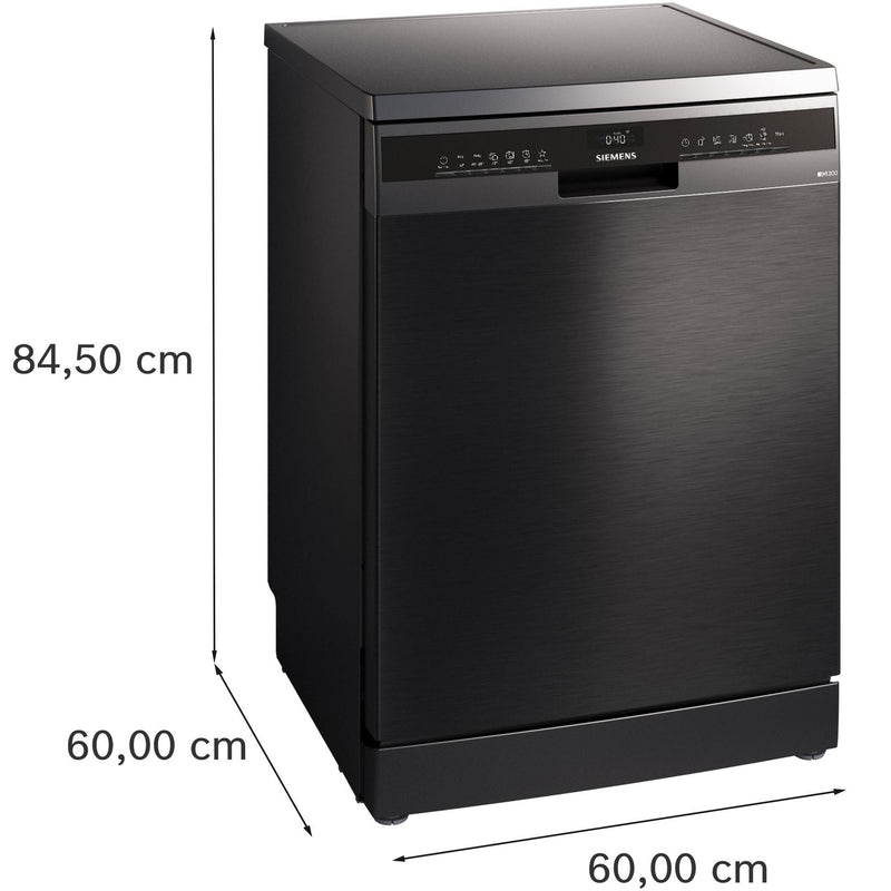 Siemens SN23EC22AE - iQ300 - Vrijstaande vaatwasser - 60 cm - Zwart geborsteld staal AntiFingerprint