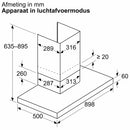 Bosch DWB97DN30 - Serie 6 - Wanddampkap - 90 cm - metal look