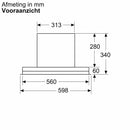 Bosch DBB67DP60 - Serie 6 - Geïntegreerde design dampkap - 60 cm - zwart glas - Matzwart