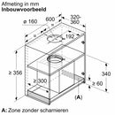 Bosch DBB67DP60 - Serie 6 - Geïntegreerde design dampkap - 60 cm - zwart glas - Matzwart