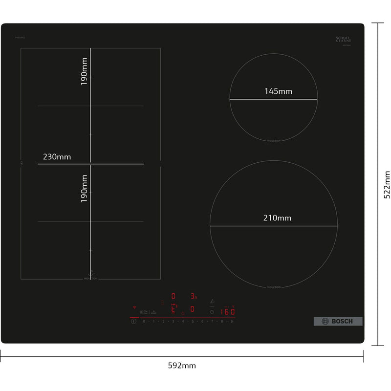 Bosch PIX61RHC1E - Serie 6 - Inductiekookplaat - 60 cm - Opbouw zonder kader