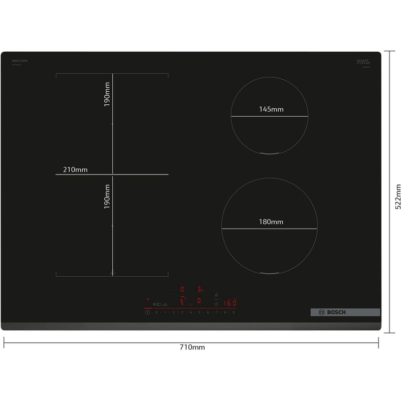 Bosch PVS731HC1E - Serie 6 - Inductiekookplaat - 70 cm - Opbouw zonder kader