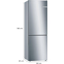 Bosch KGE36ALCA - Serie 6 - koel-vriescombinatie - 186 x 60 cm - metal look