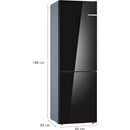 Bosch KGV36VBEAS - Serie 4 - Koel-vriescombinatie - 186 x 60 cm - Zwart
