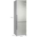 Bosch KGN39VICT - Serie 4 - koel-vriescombinatie - 203 x 60 cm - Geborsteld staal AntiFingerprint - Total No Frost