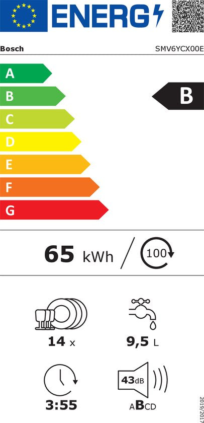 Bosch SMV6YCX00E - Serie 6 - Volledig integreerbare vaatwasser - 60 cm