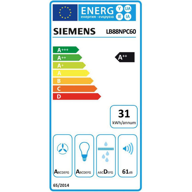Siemens LB88NPC60 - iQ700 - Afvoergroep - 86 cm - Zwart