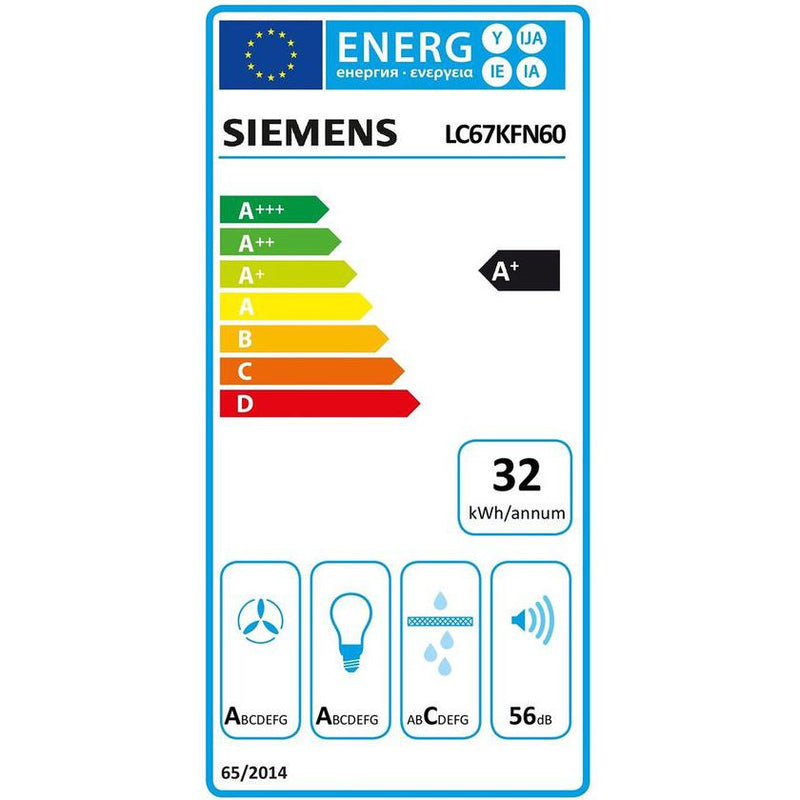 Siemens LC67KFN60 - iQ300 - Wanddampkap - 60 cm - zwart glas