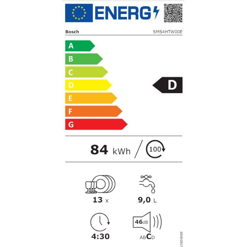 Bosch SMS4HTW00E - Serie 4 - Vrijstaande vaatwasser - 60 cm - wit