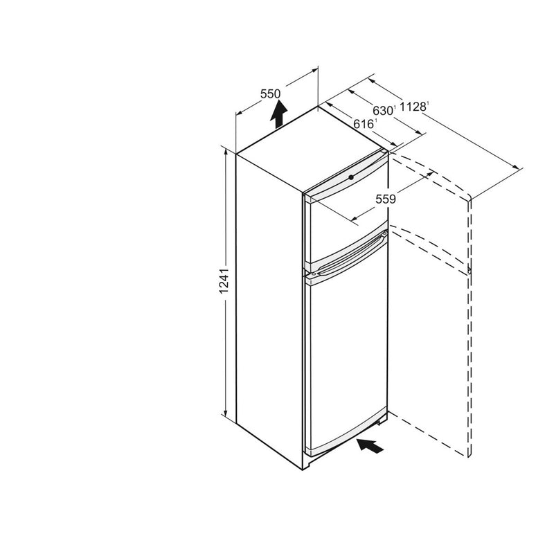 Liebherr CTe 2131-26 - Koel-vriescombinatie - Wit