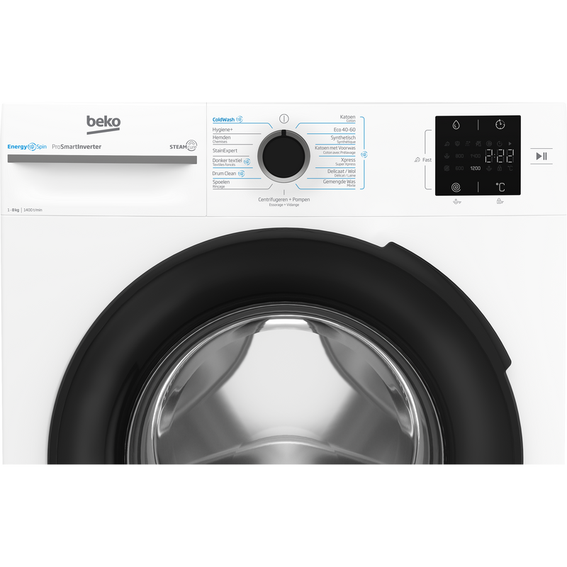 Beko BM3WFT3841W - Wasmachine - 8 Kg - Wit