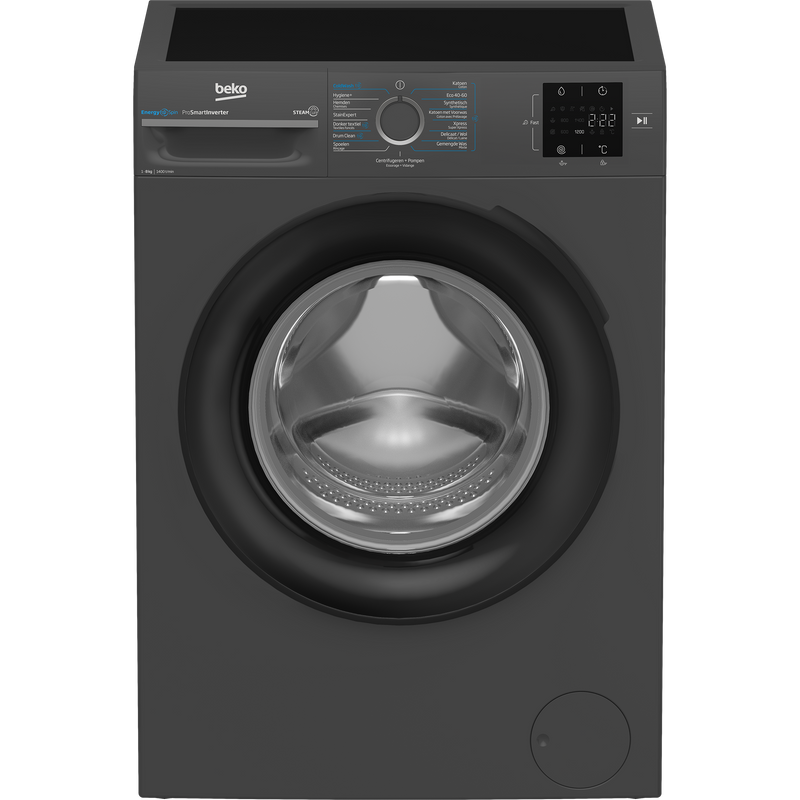 Beko BM3WFT3841A - Wasmachine - 8 Kg - Zwart