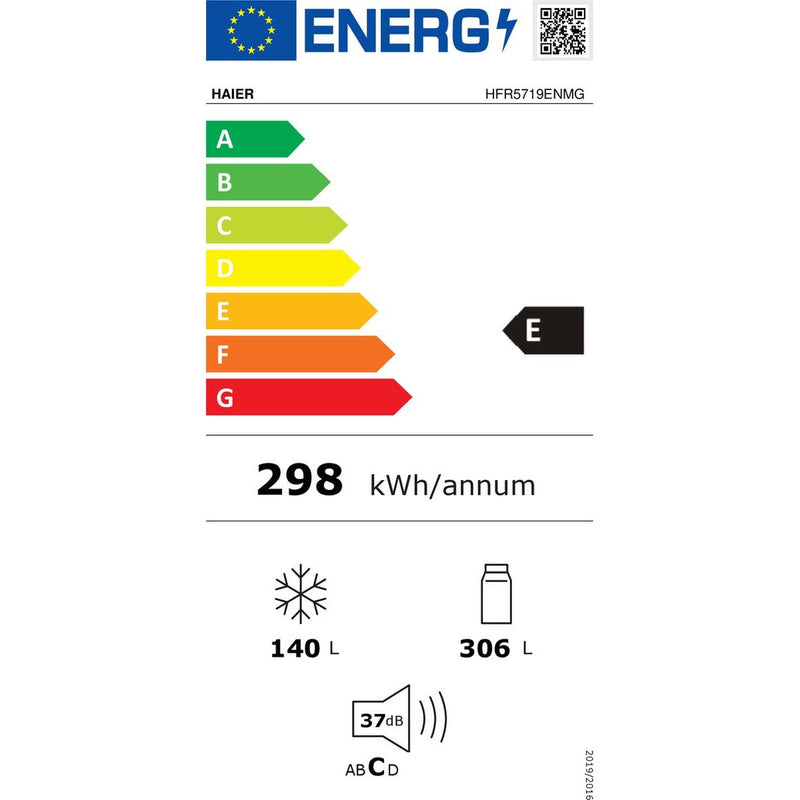 Haier HFR5719ENMG - Koel-vriescombinatie - inox