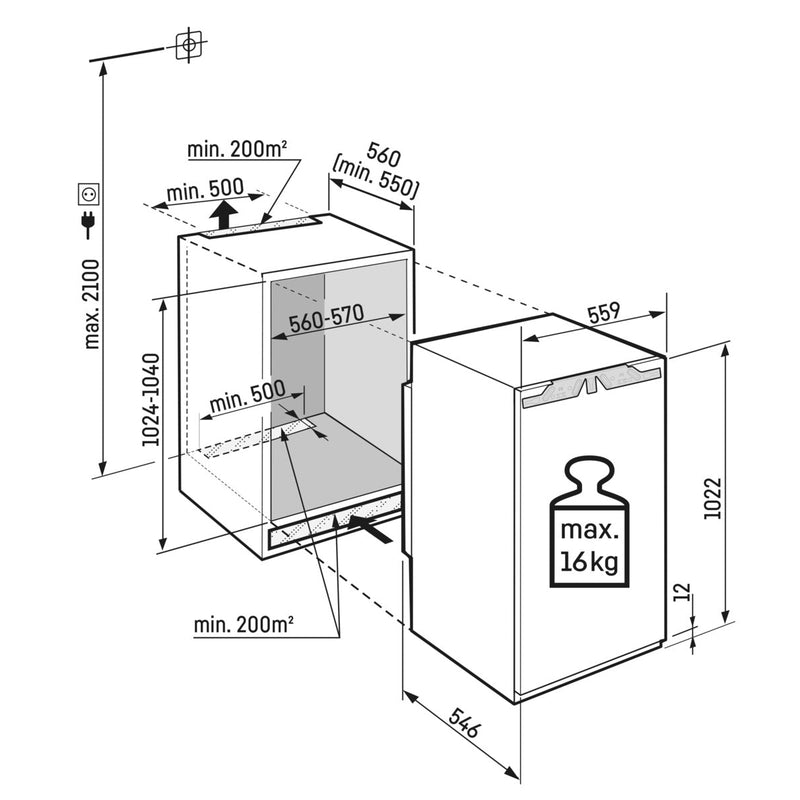 Liebherr IRBd 4050-20 - Inbouw - Koelkast - 102 cm